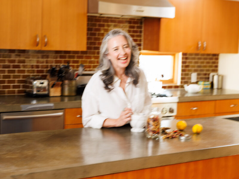 In the kitchen